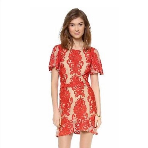 For Love & Lemons | San Marcos Mini Dress | Red | XS - Picture 2 of 5